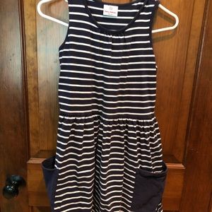 Hanna Andersson navy striped dress sz 150